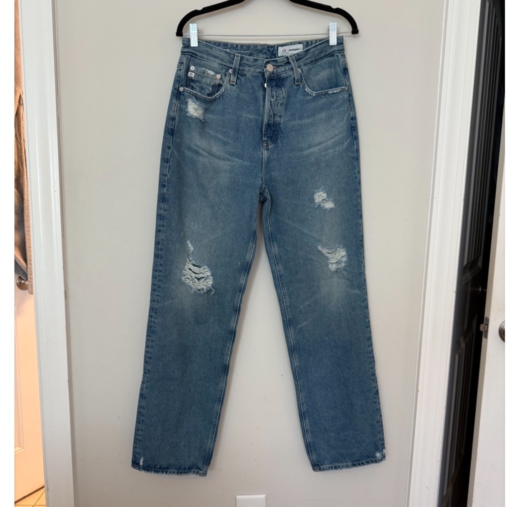 ☘️👖AG Clove relaxed straight vintage jean 28 Distressed faded like new👖☘️
